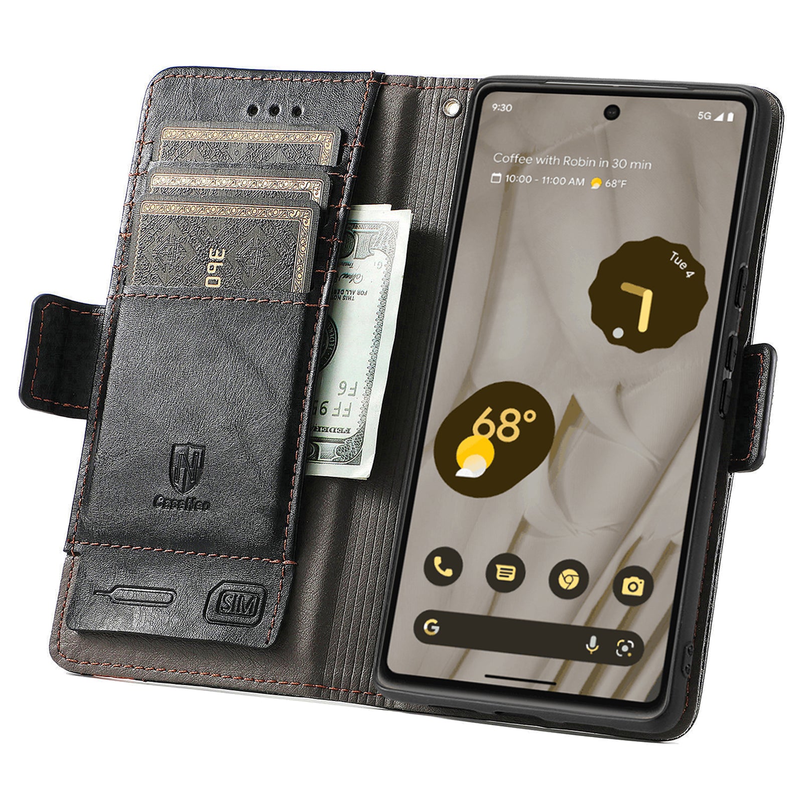 CASENEO 002 Series Anti-fall Phone Case for Google Pixel 7a Business Splicing Style PU Leather Flip Wallet Stand Protetcive Phone Cover CASENEO 002 Series Anti-fall Phone Case for Google Pixel 7a Business Splicing Style PU Leather Flip Wallet Stand Protetcive Phone Cover
